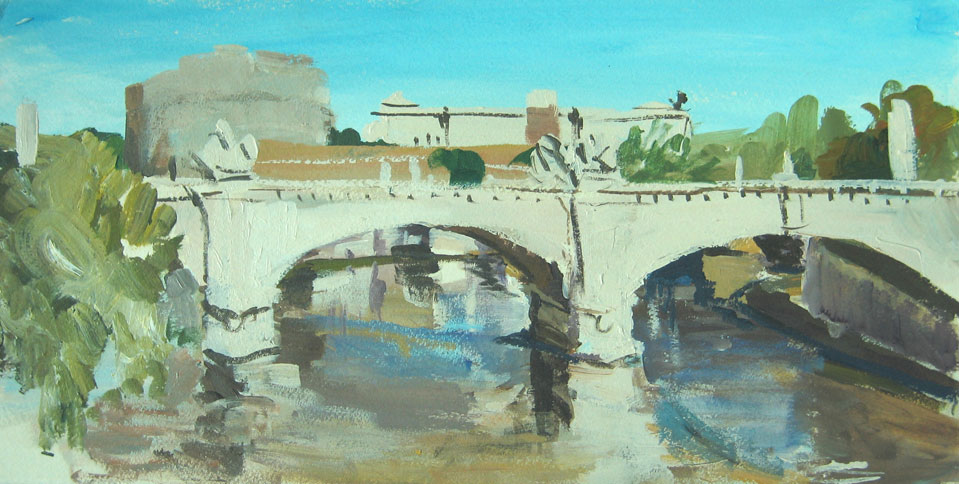 Landscape painting of Italy by Lise Temple