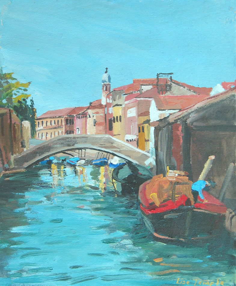 Landscape painting of Venice, Italy by Lise Temple
