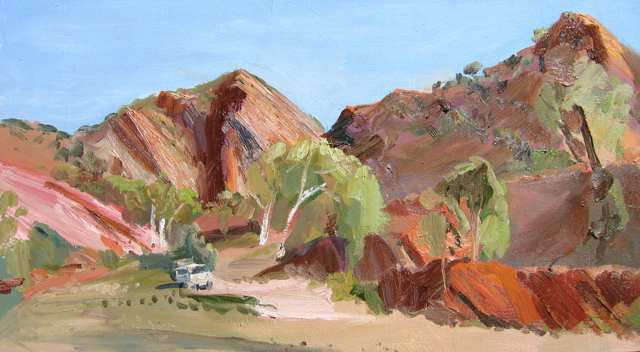 Landscape painting of Flinders Ranges by Lise Temple