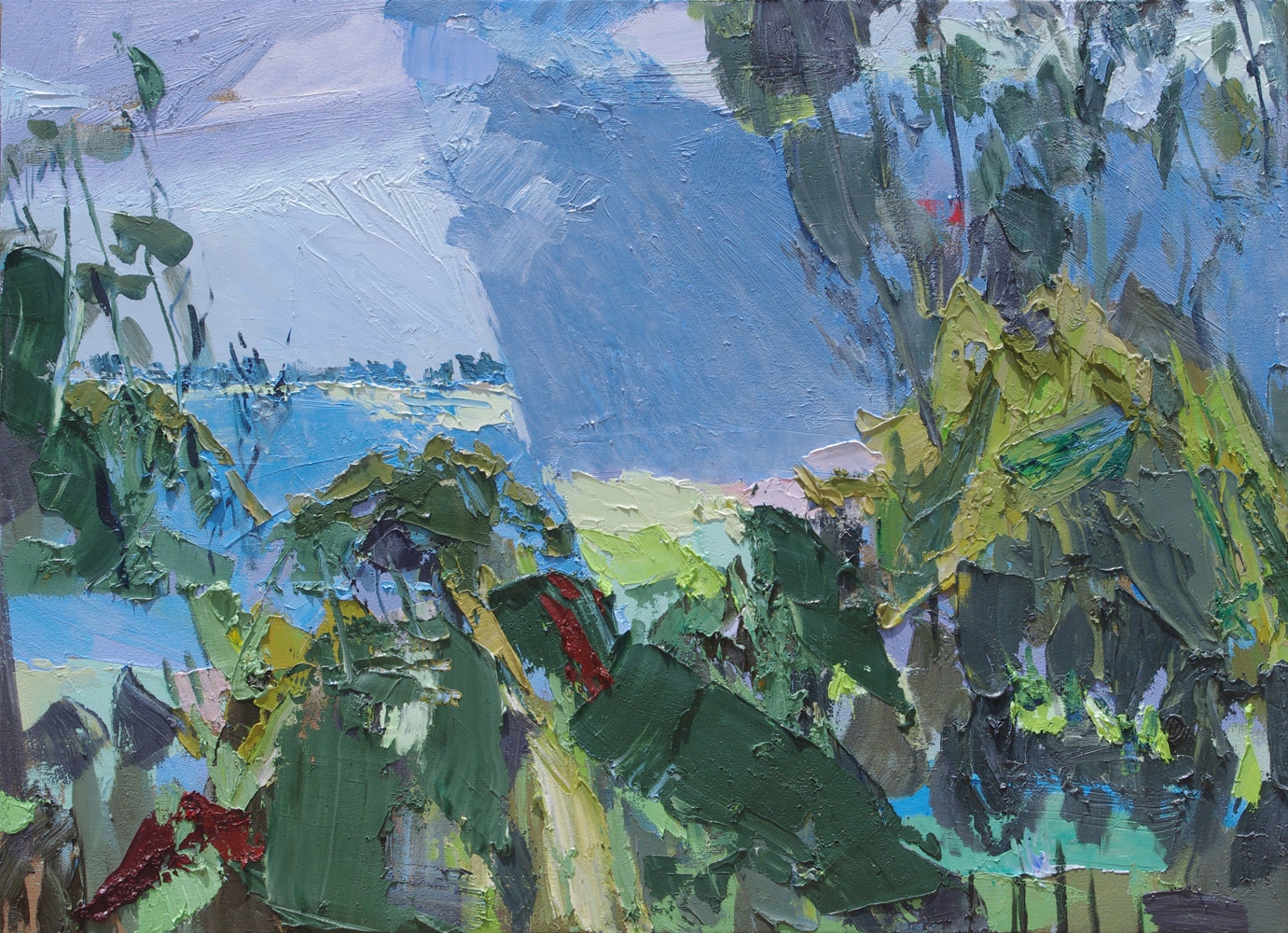 Abstract Landscape oil painting by Lise Temple
