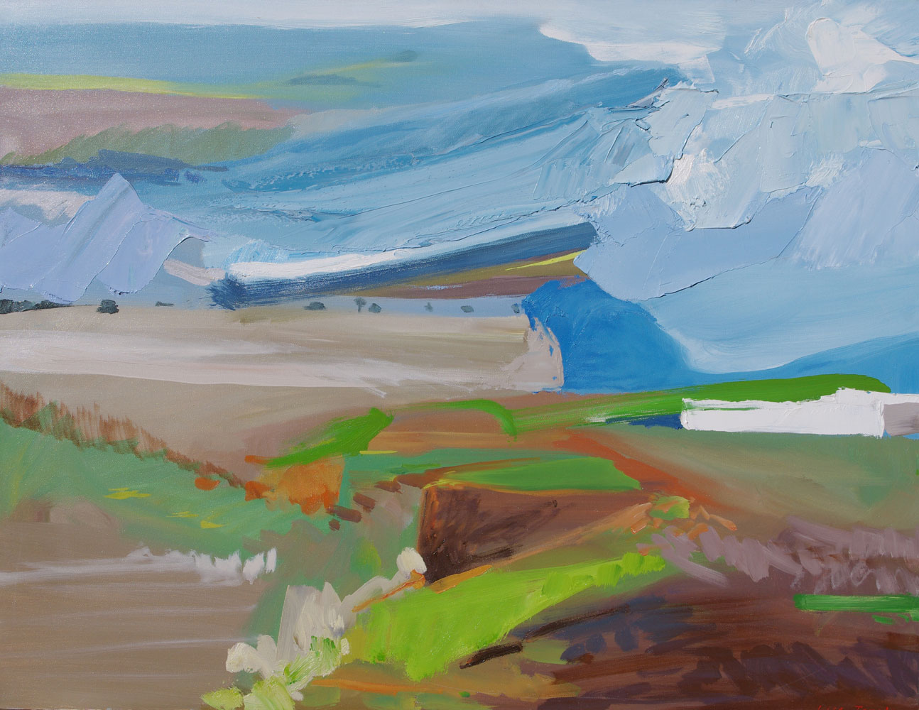 Abstract Landscape oil painting by Lise Temple