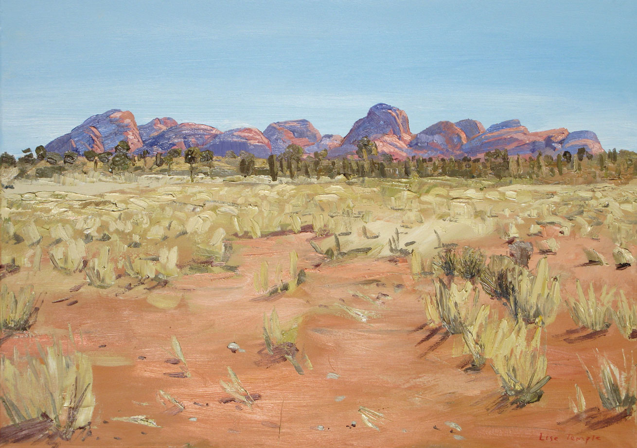 Landscape painting of Kata Tjuta, the Olgas by Lise Temple