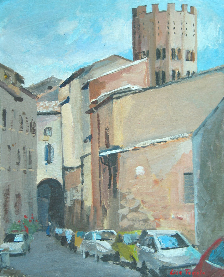 Landscape painting of Italy by Lise Temple