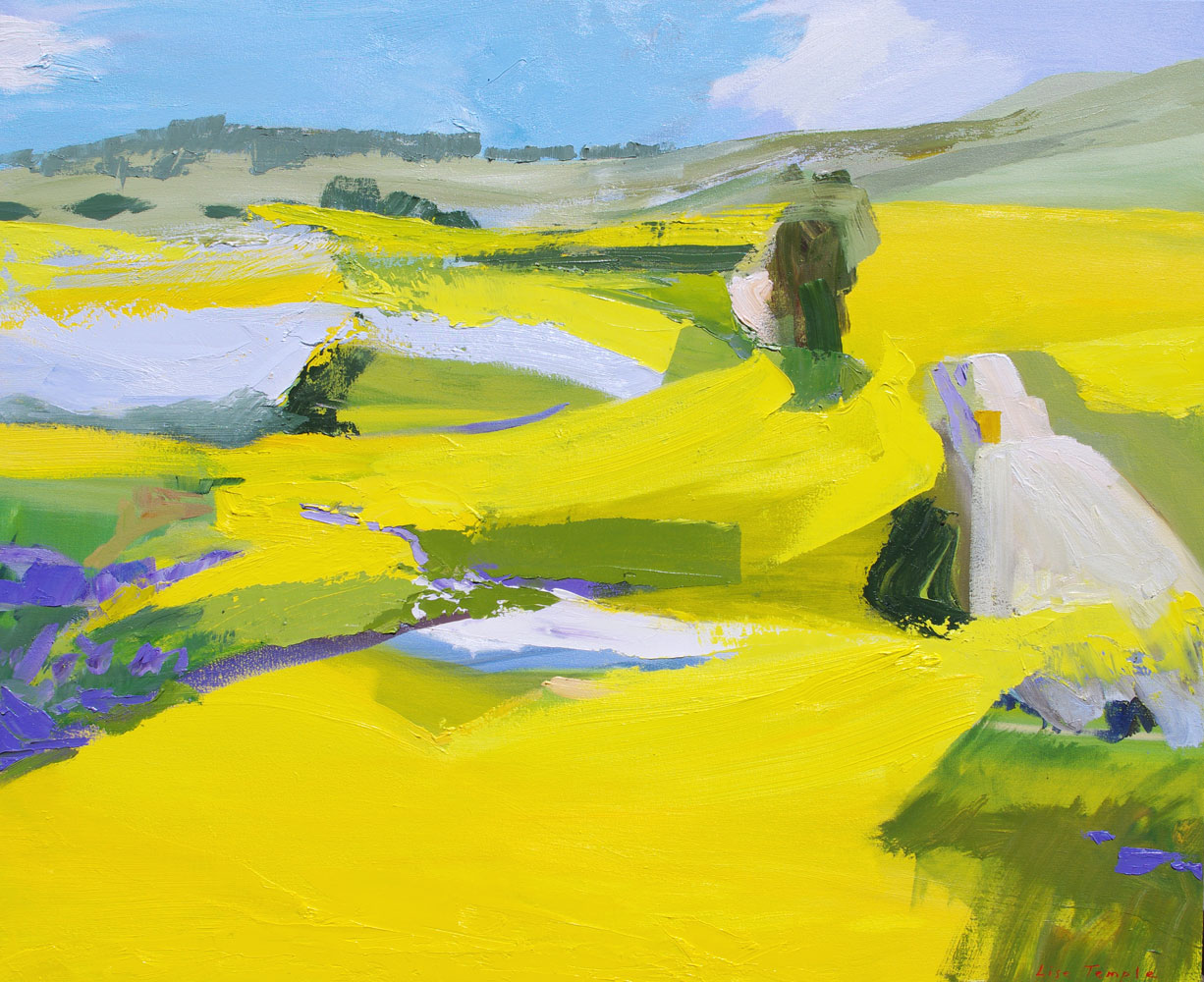 Abstract Landscape oil painting by Lise Temple